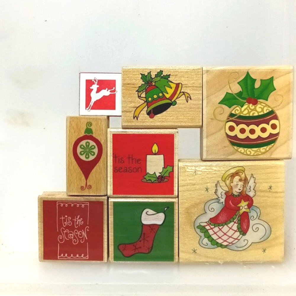 🎄RUBBER STAMPS CHRISTMAS CRAFT STAMPS, StampAbilities, oogaloo, lot of 8 , new